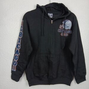 ESY Surf Co Hoodie Full Zip Size Small Black Sweatshirt Adult/Youth Football